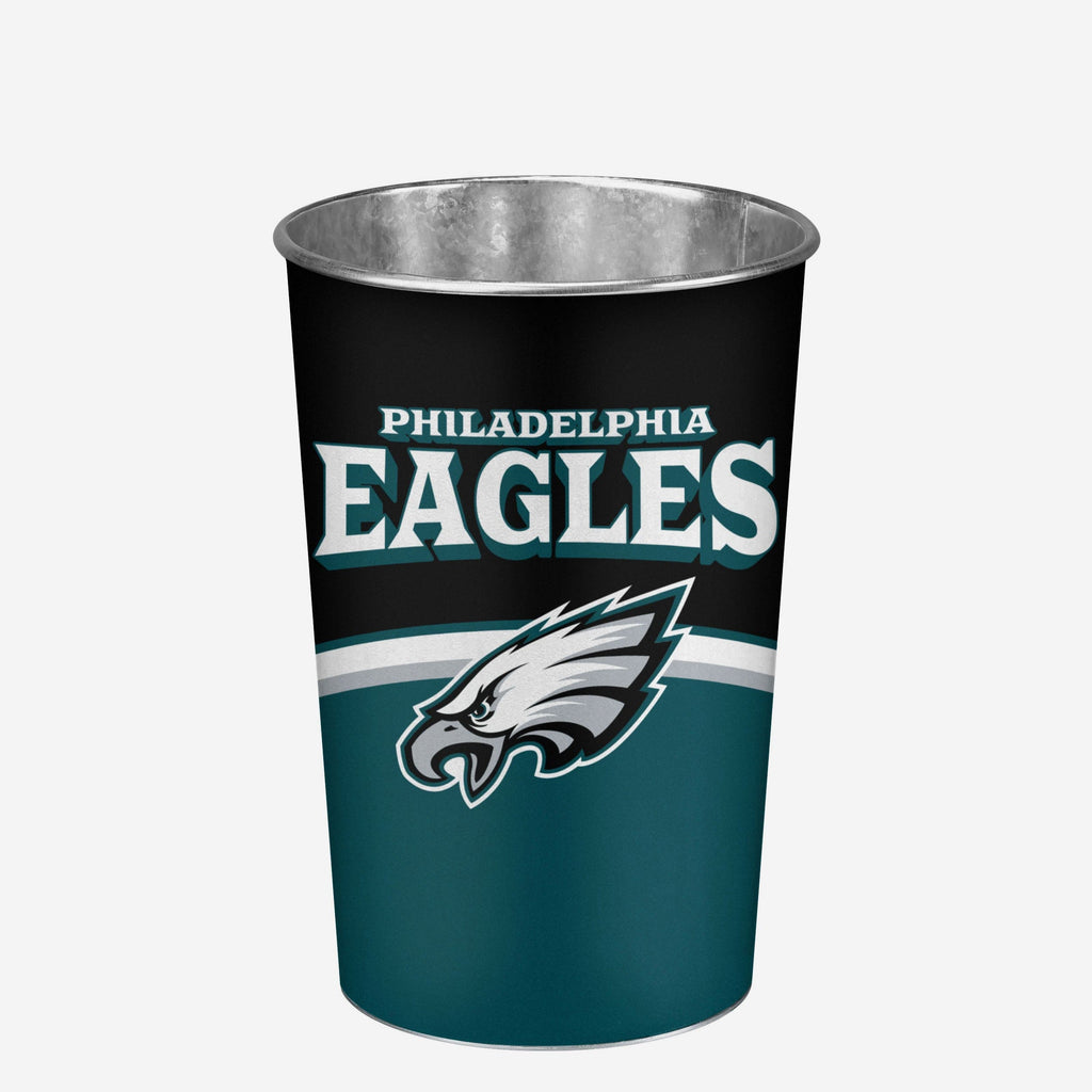 Philadelphia Eagles Team Stripe Trash Can FOCO - FOCO.com