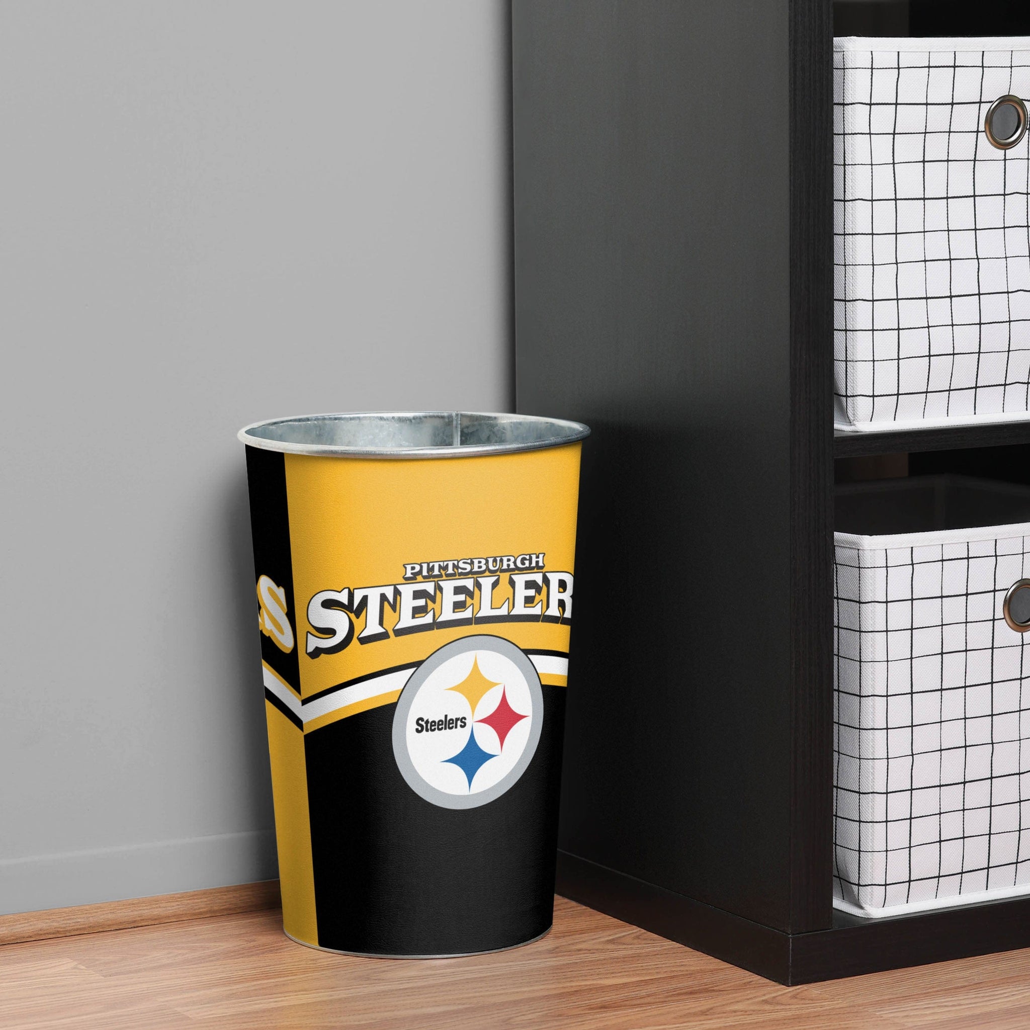 Pittsburgh Steelers NFL Team Stripe Waste Basket