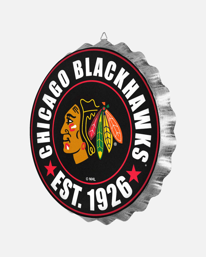 Chicago Blackhawks Bottle Cap Wall Sign FOCO - FOCO.com