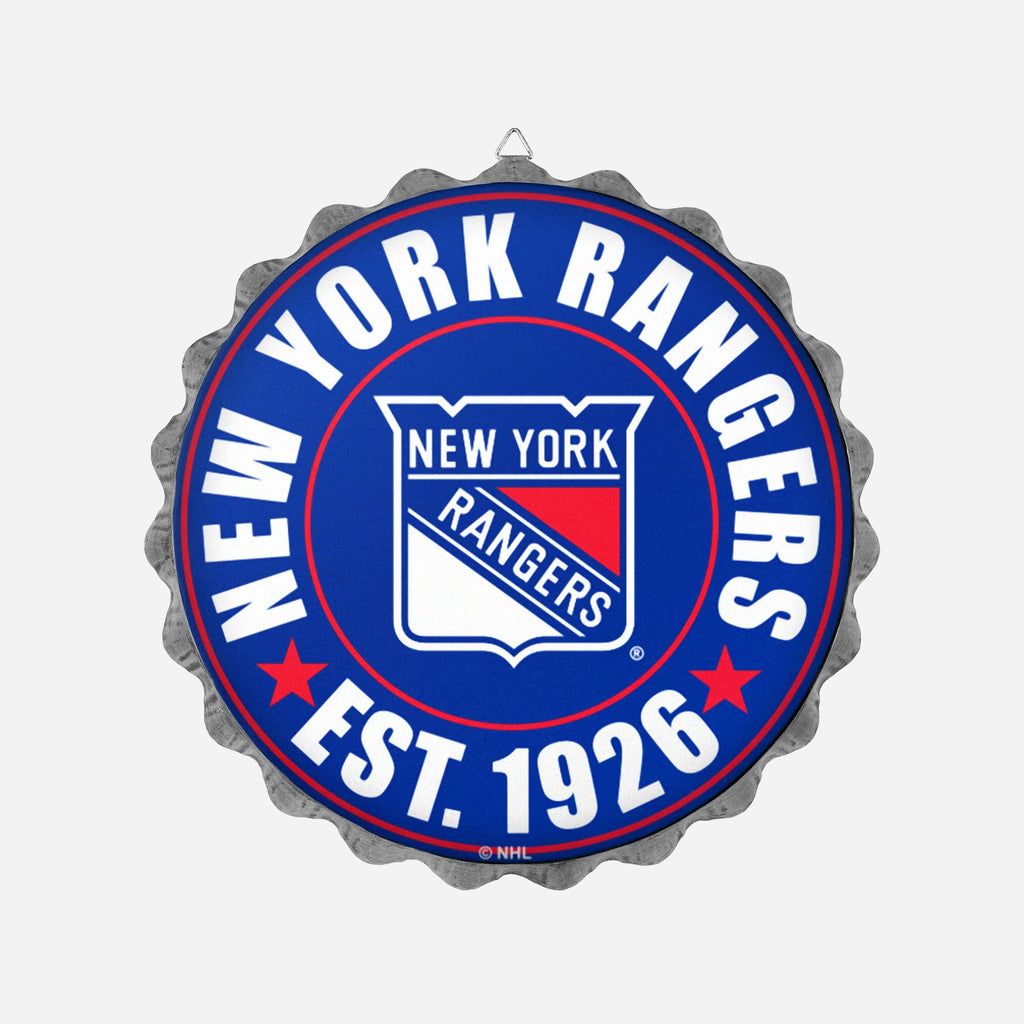 New York Rangers Bottle Cap Wall Sign FOCO - FOCO.com