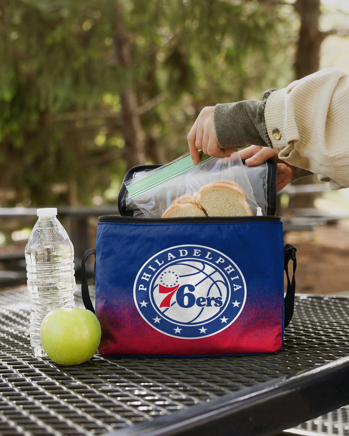 Philadelphia 76ers Exclusive Big Logo Stripe 6 Pack Cooler FOCO - FOCO.com