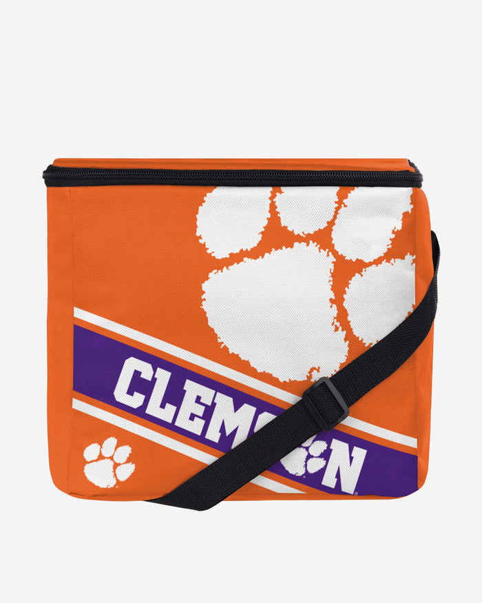 Clemson Tigers Big Logo Stripe 12 Pack Cooler FOCO - FOCO.com