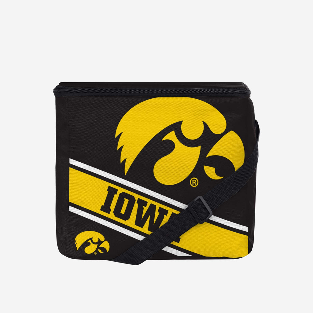 Iowa Hawkeyes Big Logo Stripe 12 Pack Cooler FOCO - FOCO.com