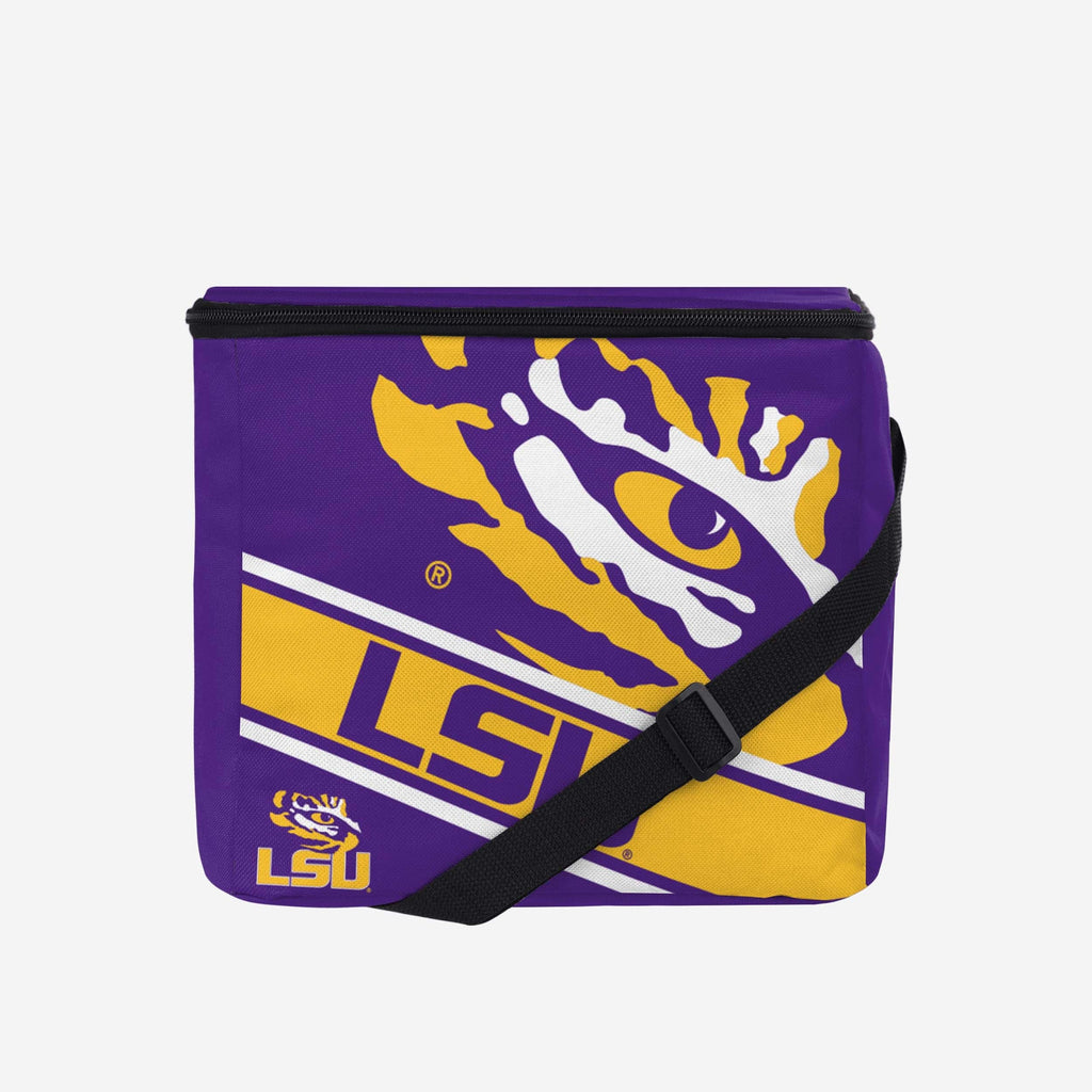 LSU Tigers Big Logo Stripe 12 Pack Cooler FOCO - FOCO.com