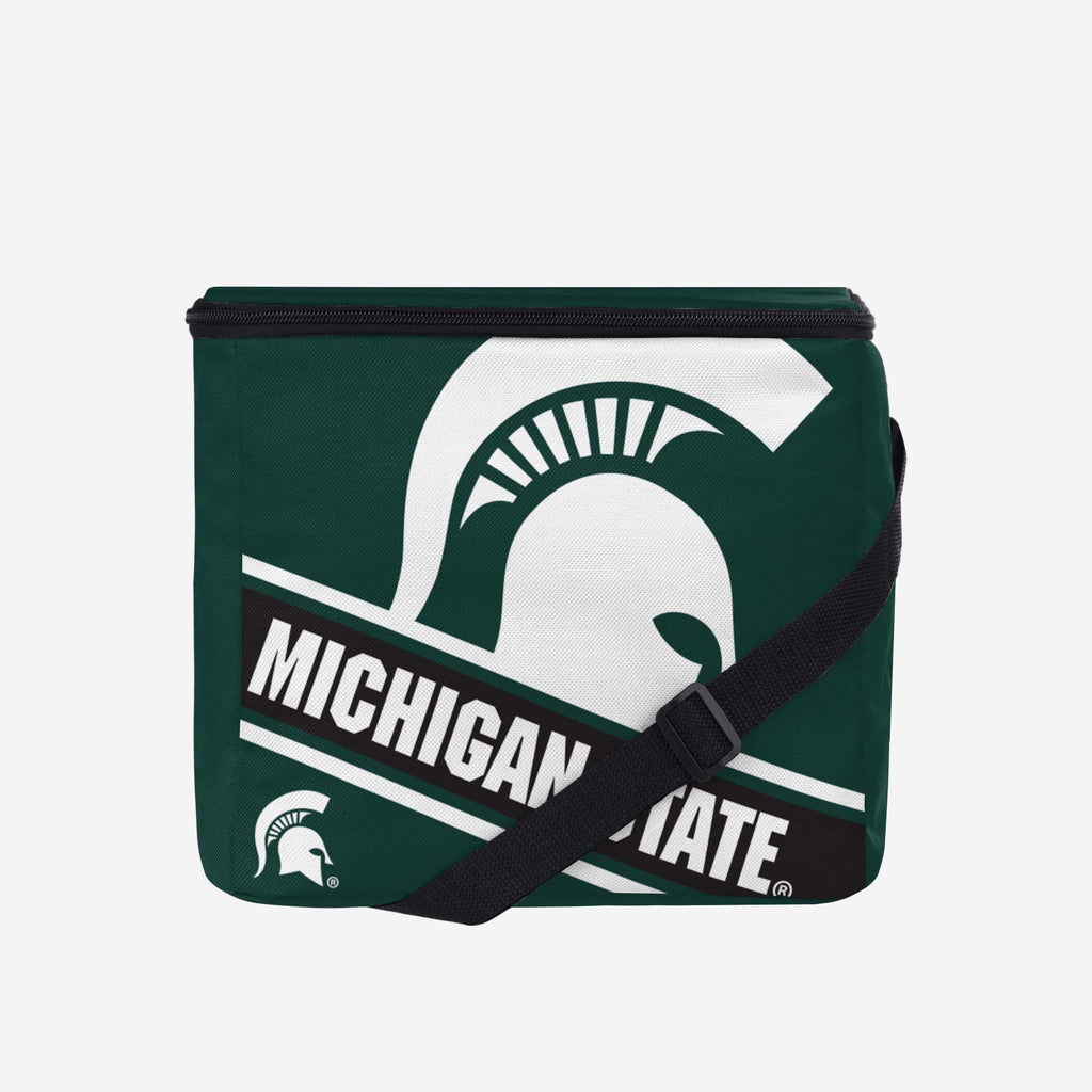 Michigan State Spartans Big Logo Stripe 12 Pack Cooler FOCO - FOCO.com