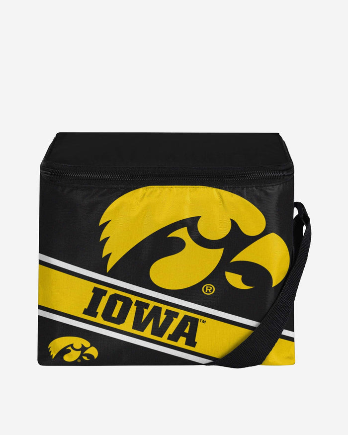 Iowa Hawkeyes Big Logo Stripe 6 Pack Cooler FOCO - FOCO.com