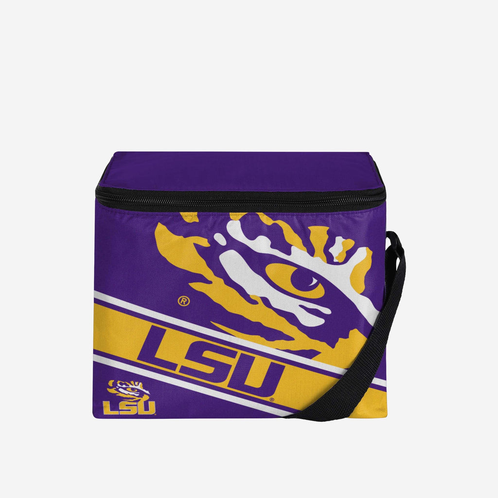 LSU Tigers Big Logo Stripe 6 Pack Cooler FOCO - FOCO.com