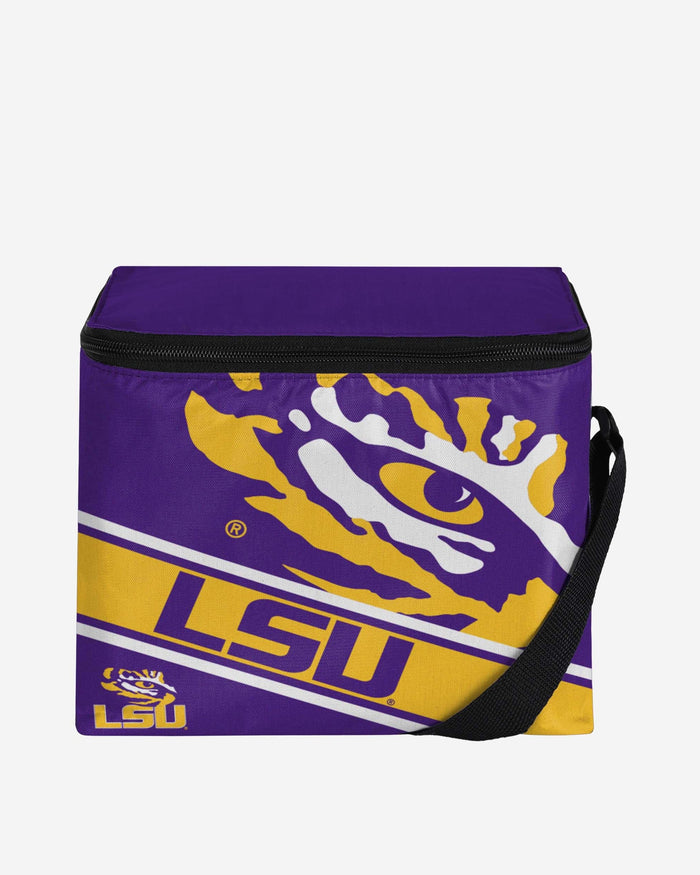 LSU Tigers Big Logo Stripe 6 Pack Cooler FOCO - FOCO.com