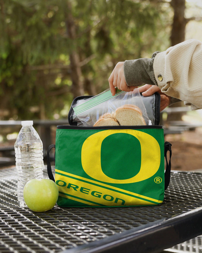 Oregon Ducks Big Logo Stripe 6 Pack Cooler FOCO - FOCO.com