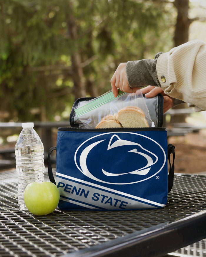 Penn State Nittany Lions Big Logo Stripe 6 Pack Cooler FOCO - FOCO.com