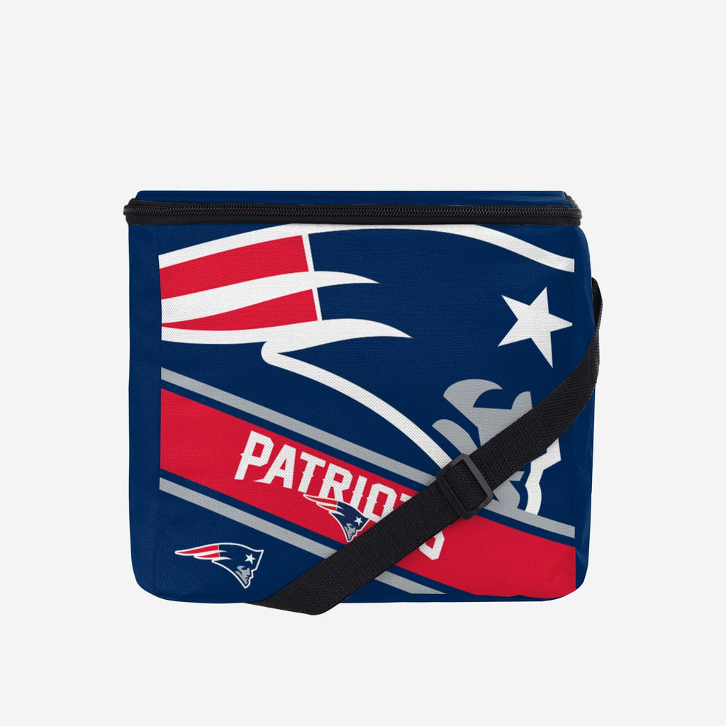 New England Patriots Big Logo Stripe 12 Pack Cooler FOCO - FOCO.com