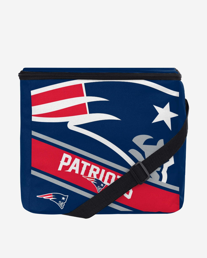 New England Patriots Big Logo Stripe 12 Pack Cooler FOCO - FOCO.com