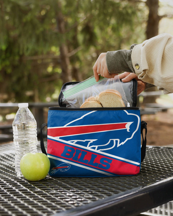 Buffalo Bills Big Logo Stripe 6 Pack Cooler FOCO - FOCO.com