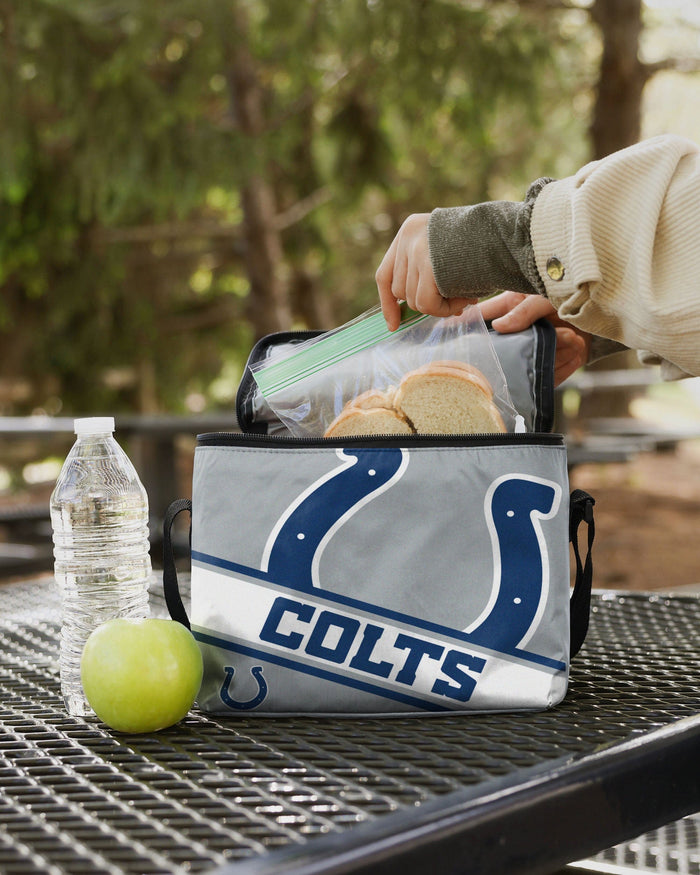 Indianapolis Colts Big Logo Stripe 6 Pack Cooler FOCO - FOCO.com