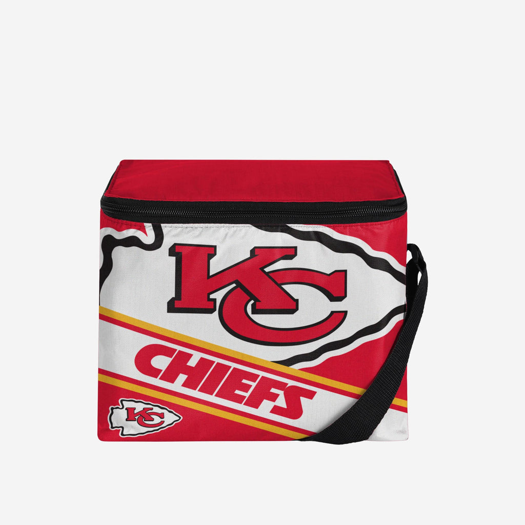 Kansas City Chiefs Big Logo Stripe 6 Pack Cooler FOCO - FOCO.com