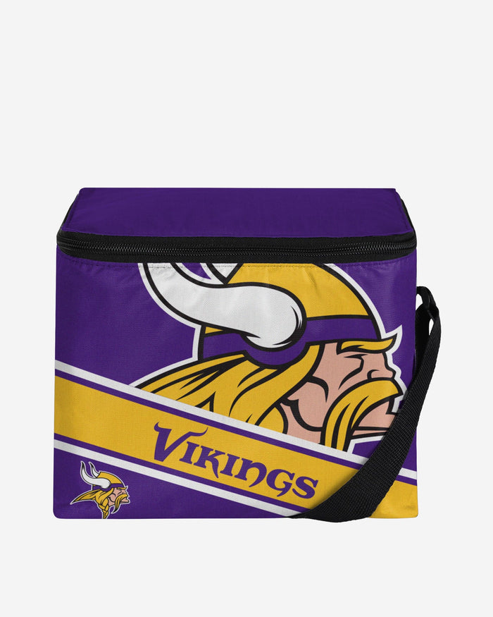 Minnesota Vikings Exclusive Big Logo Stripe 6 Pack Cooler FOCO - FOCO.com