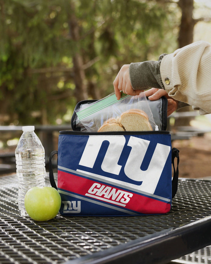 New York Giants Big Logo Stripe 6 Pack Cooler FOCO - FOCO.com