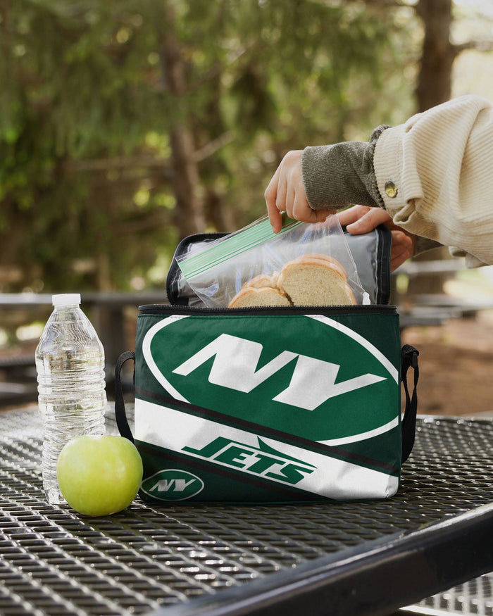 New York Jets Big Logo Stripe 6 Pack Cooler FOCO - FOCO.com