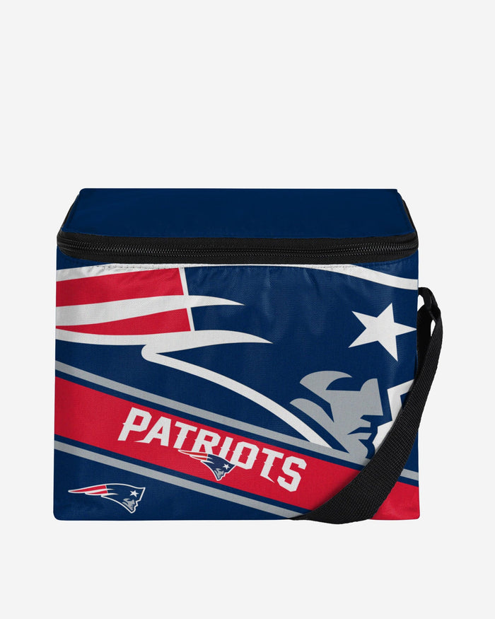 New England Patriots Big Logo Stripe 6 Pack Cooler FOCO - FOCO.com