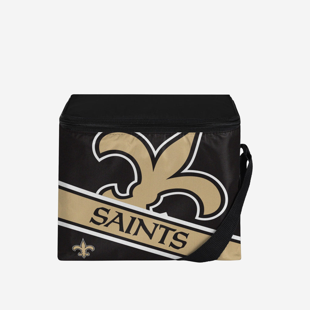 New Orleans Saints Big Logo Stripe 6 Pack Cooler FOCO - FOCO.com