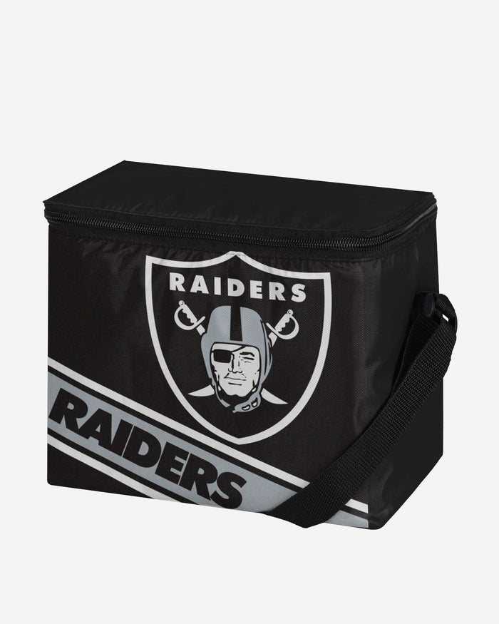 Las Vegas Raiders Big Logo Stripe 6 Pack Cooler FOCO - FOCO.com