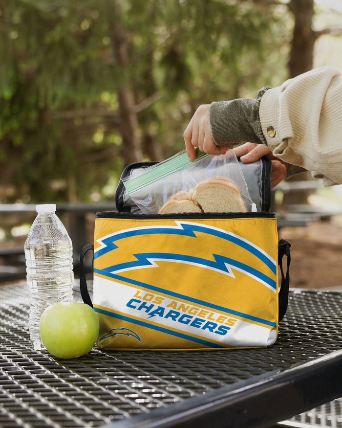 Los Angeles Chargers Big Logo Stripe 6 Pack Cooler FOCO - FOCO.com