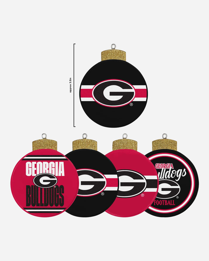 Georgia Bulldogs Holiday 5 Pack Coaster Set FOCO - FOCO.com