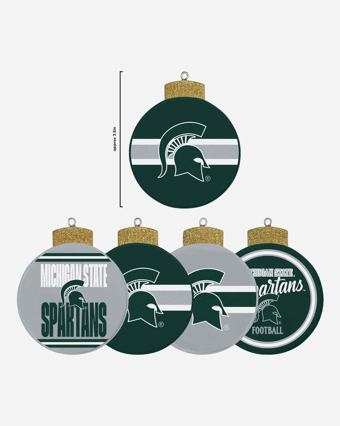 Michigan State Spartans Holiday 5 Pack Coaster Set FOCO - FOCO.com