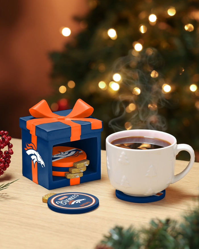 Denver Broncos Holiday 5 Pack Coaster Set FOCO - FOCO.com