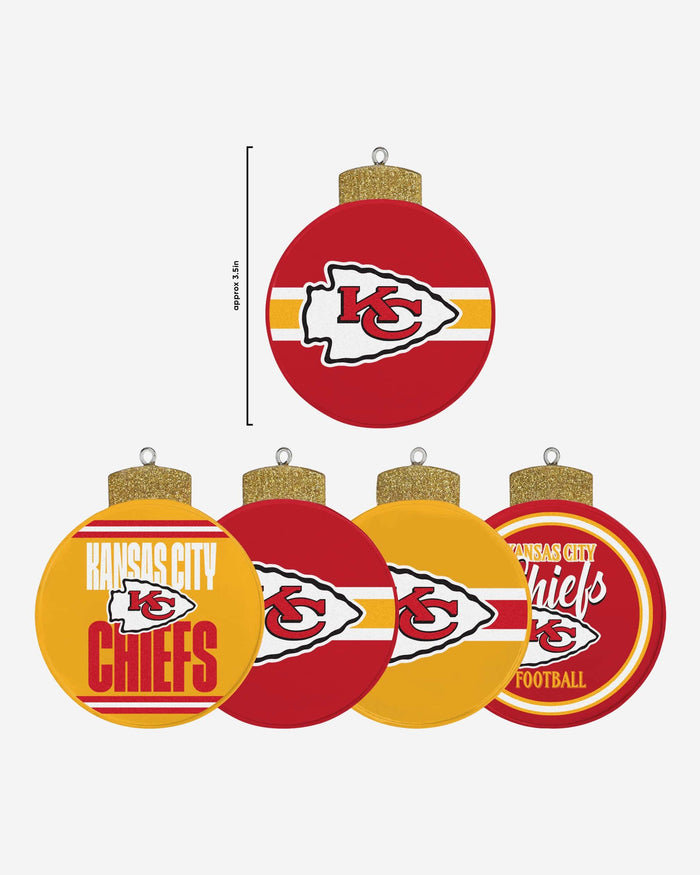 Kansas City Chiefs Holiday 5 Pack Coaster Set FOCO - FOCO.com