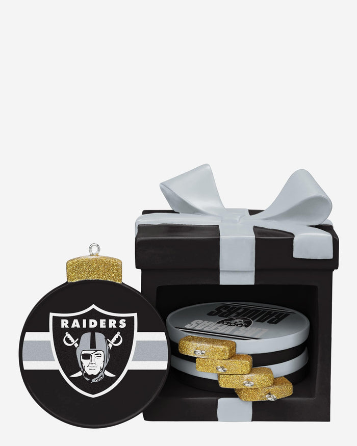 Las Vegas Raiders Holiday 5 Pack Coaster Set FOCO - FOCO.com