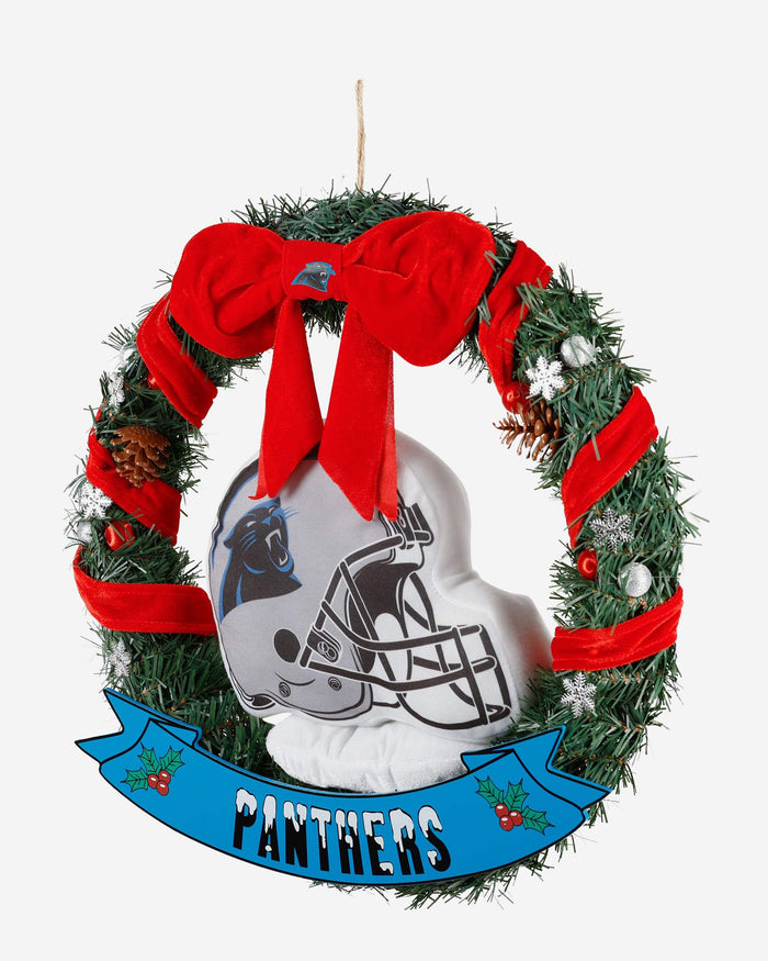 Carolina Panthers Holiday Helmet Door Wreath FOCO - FOCO.com