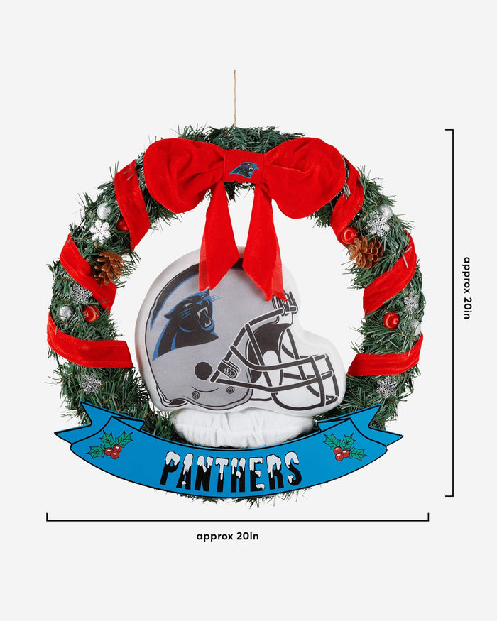 Carolina Panthers Holiday Helmet Door Wreath FOCO - FOCO.com