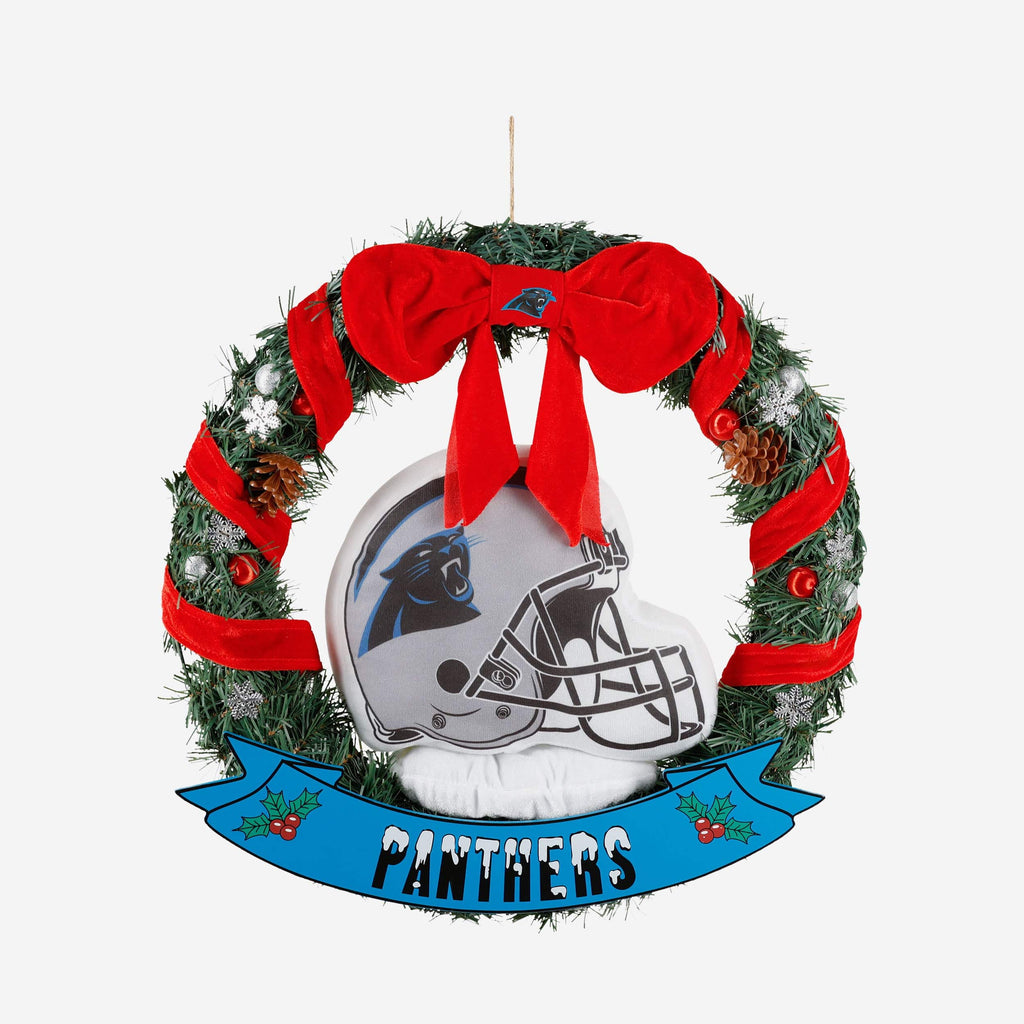 Carolina Panthers Holiday Helmet Door Wreath FOCO - FOCO.com