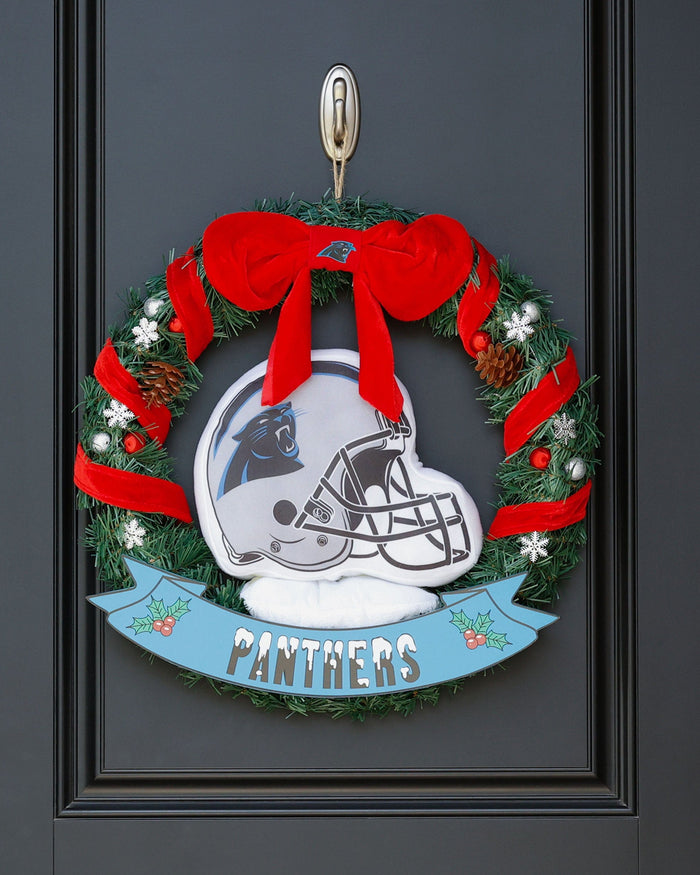 Carolina Panthers Holiday Helmet Door Wreath FOCO - FOCO.com