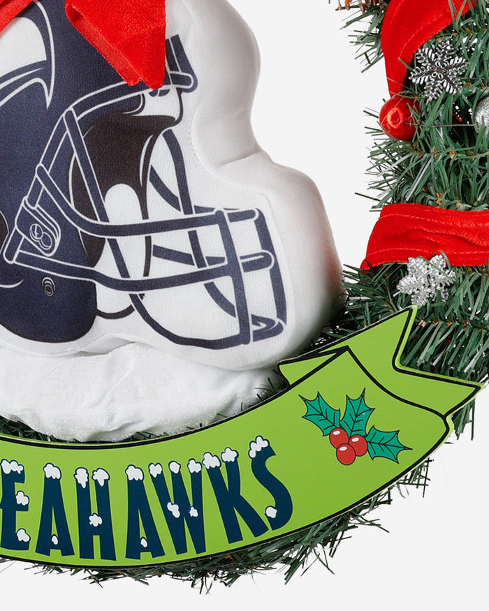 Seattle Seahawks Holiday Helmet Door Wreath FOCO - FOCO.com