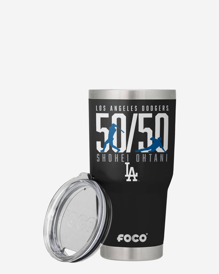 Shohei Ohtani Los Angeles Dodgers 50 Home Runs & 50 Stolen Bases Black 30 oz Player Tumbler FOCO - FOCO.com