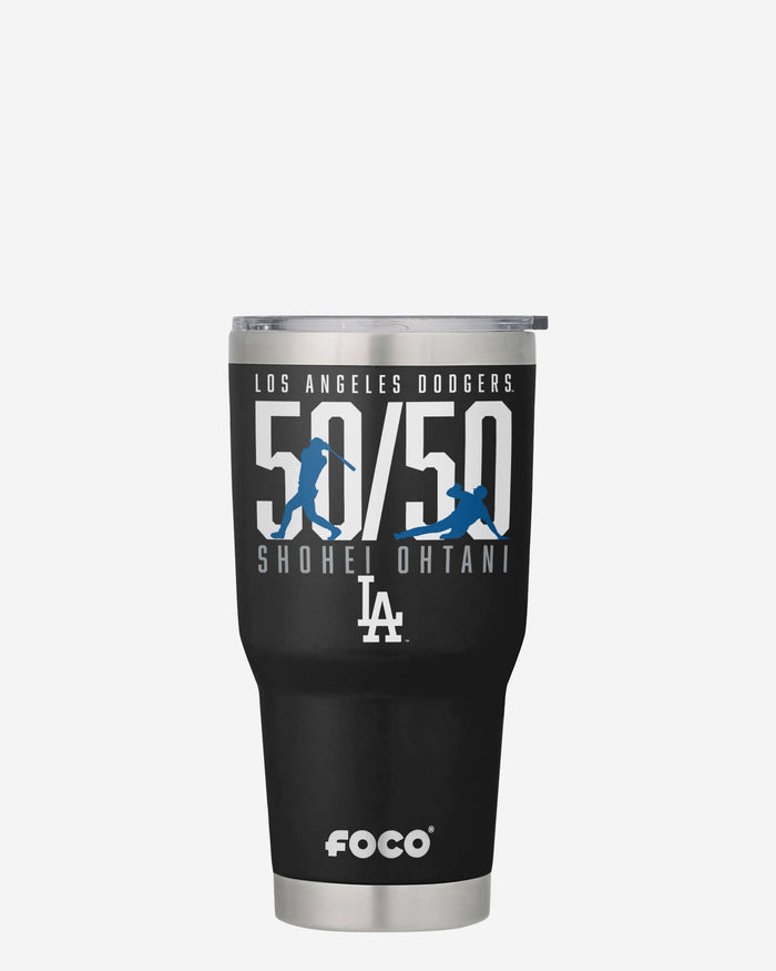 Shohei Ohtani Los Angeles Dodgers 50 Home Runs & 50 Stolen Bases Black 30 oz Player Tumbler FOCO - FOCO.com