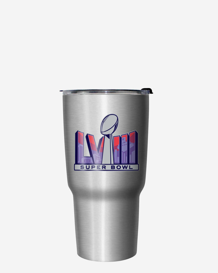 Kansas City Chiefs Super Bowl LVIII Silver 27 oz Stainless Steel Tumbler FOCO - FOCO.com