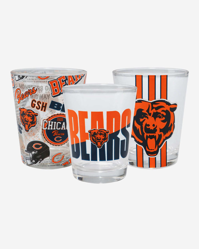 Chicago Bears 3 Pack Shot Glass FOCO - FOCO.com