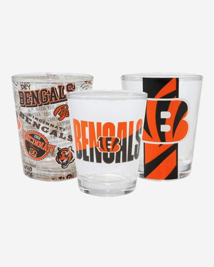 Cincinnati Bengals 3 Pack Shot Glass FOCO