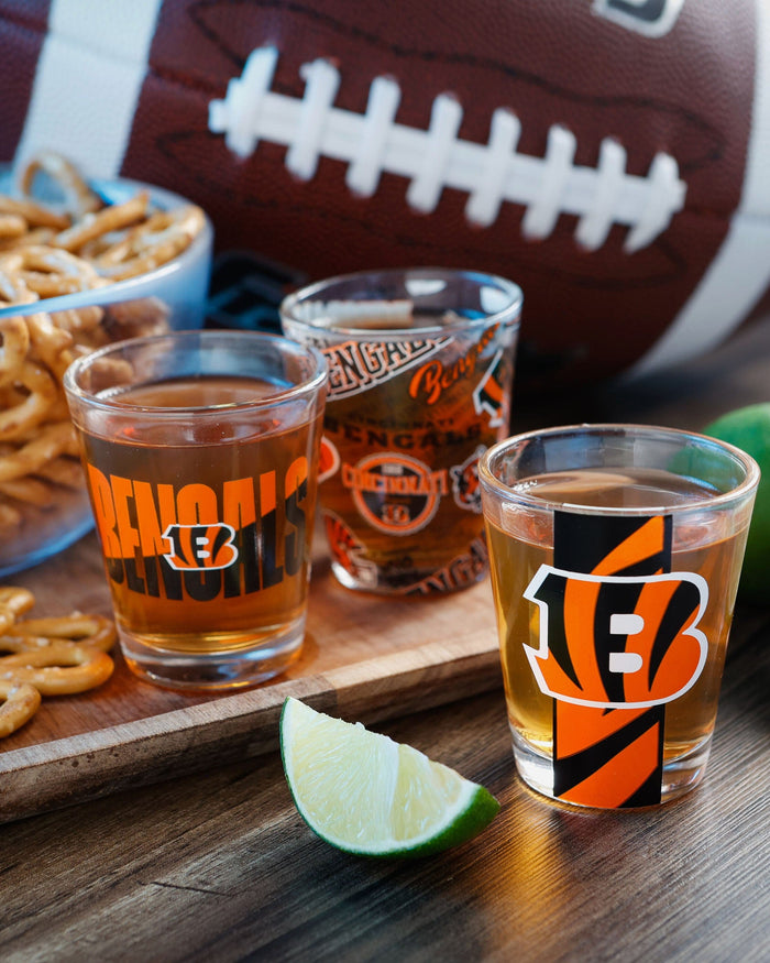 Cincinnati Bengals 3 Pack Shot Glass FOCO - FOCO.com