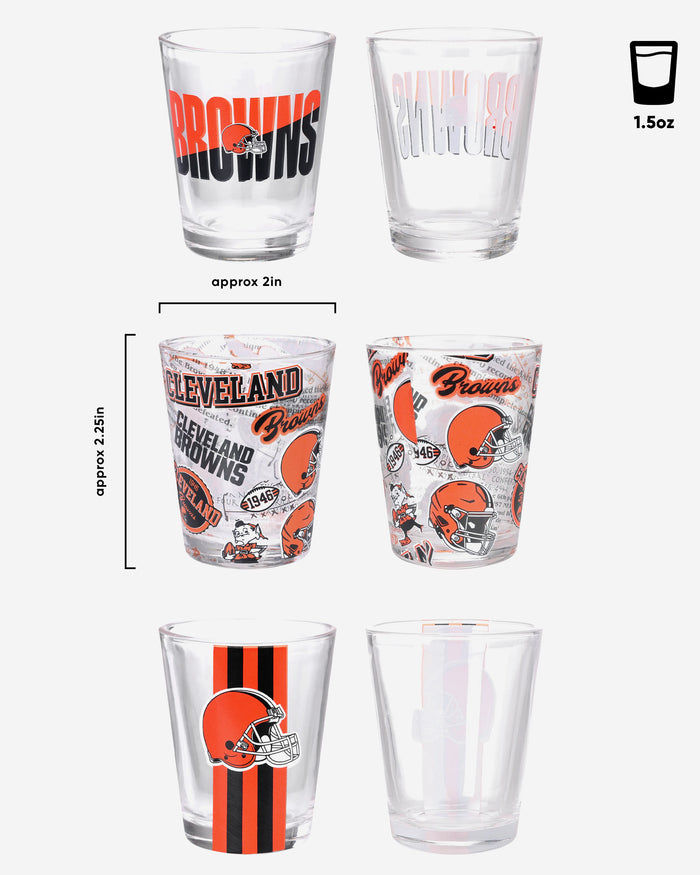 Cleveland Browns 3 Pack Shot Glass FOCO - FOCO.com