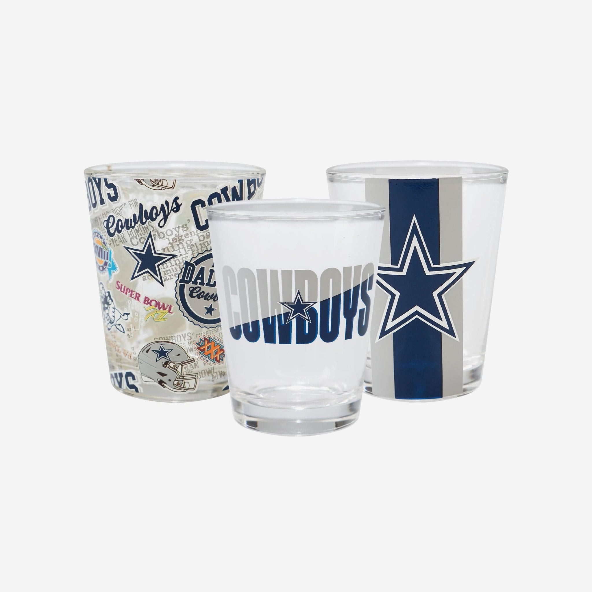 Dallas Cowboys 3 Pack Shot Glass FOCO