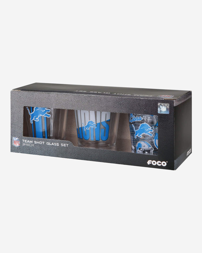 Detroit Lions 3 Pack Shot Glass FOCO - FOCO.com