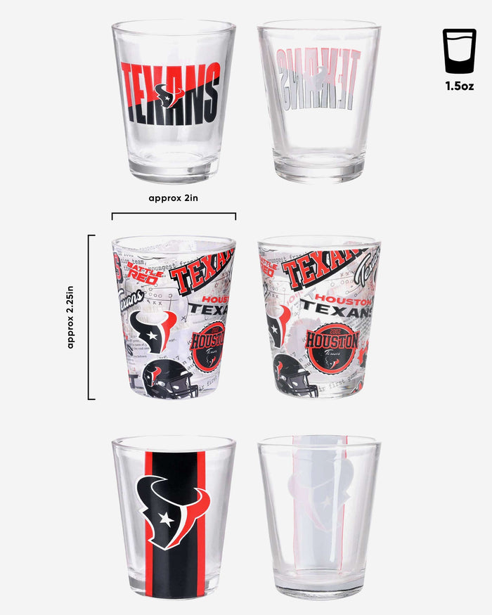 Houston Texans 3 Pack Shot Glass FOCO - FOCO.com