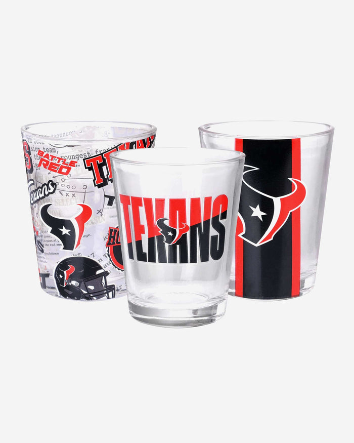 Houston Texans 3 Pack Shot Glass FOCO - FOCO.com