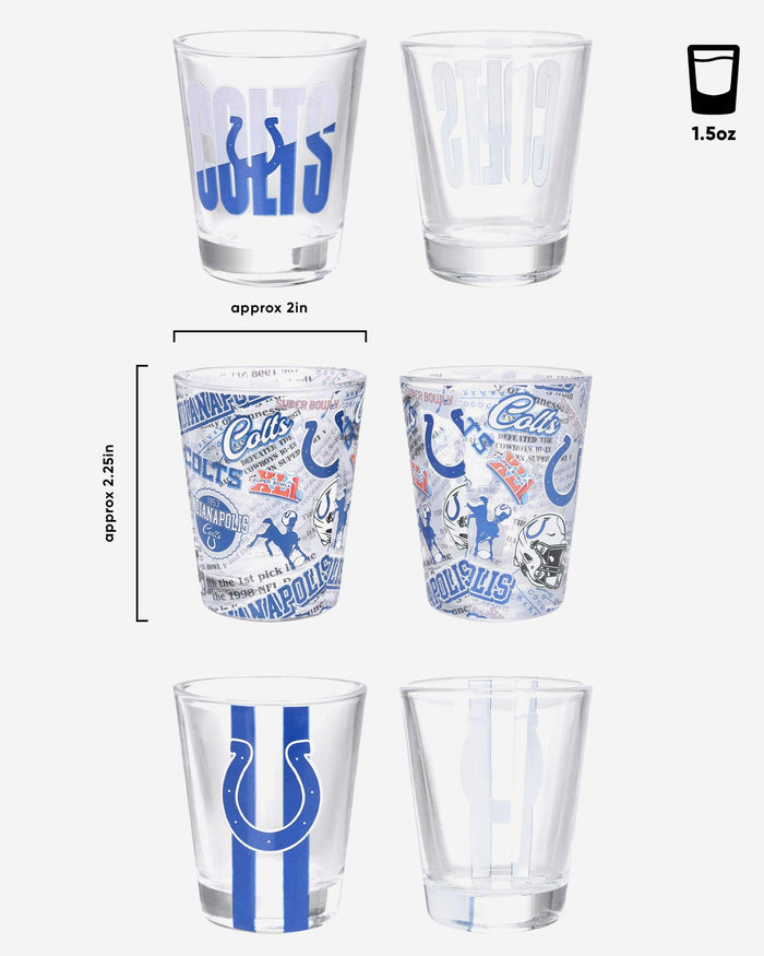 Indianapolis Colts 3 Pack Shot Glass FOCO - FOCO.com