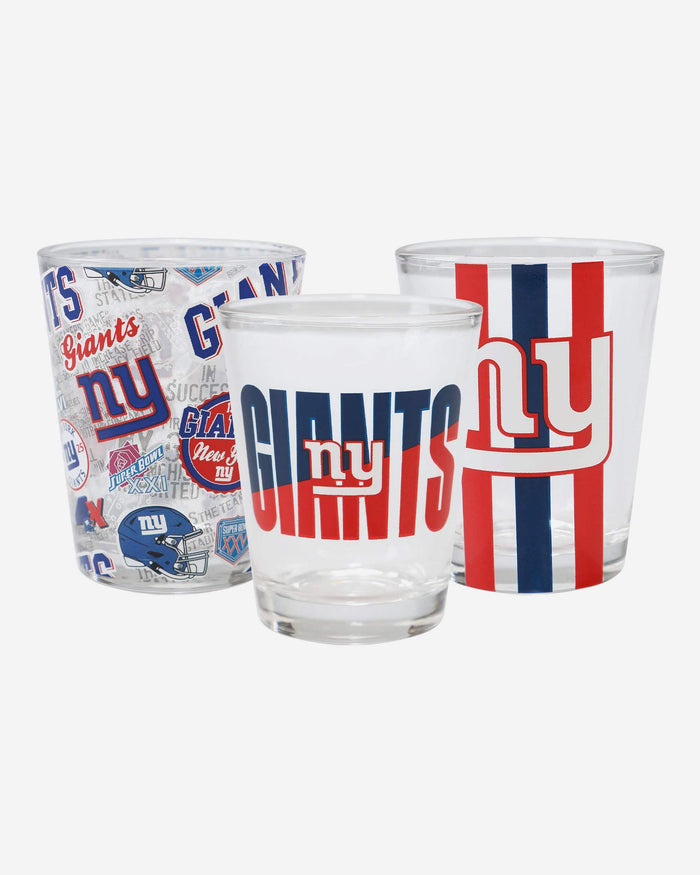 New York Giants 3 Pack Shot Glass FOCO - FOCO.com