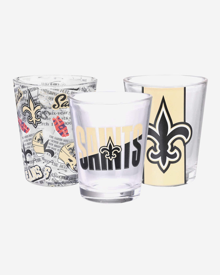 New Orleans Saints 3 Pack Shot Glass FOCO - FOCO.com